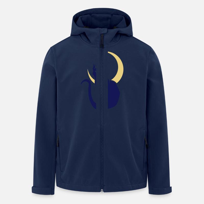 Night Cat - Recycelte Männer Softshell-Jacke von Stanley/Stella - Navy