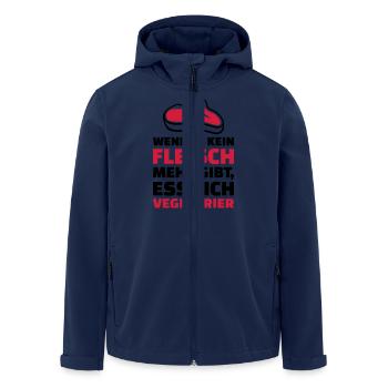 Fleisch - Recycelte Männer Softshell-Jacke von Stanley/Stella - Navy - Vorne - AI Model Male 185 light (185cm)