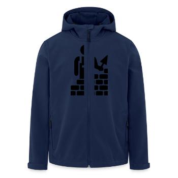 Brick layer - Men’s Recycled Softshell Jacket by Stanley/Stella - navy - Front - AI Model Male 185 light (185cm)