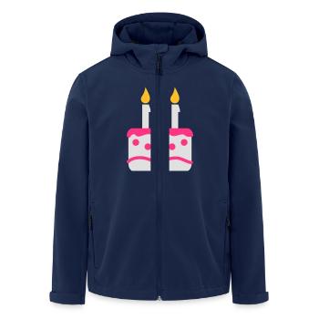 Geburtstagskuchen Torte - Recycelte Männer Softshell-Jacke von Stanley/Stella - Navy - Vorne - AI Model Male 185 light (185cm)