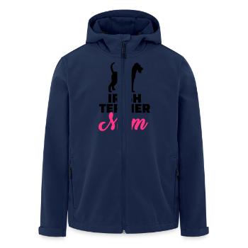 Irish Terrier - Recycelte Männer Softshell-Jacke von Stanley/Stella - Navy - Vorne - AI Model Male 185 light (185cm)