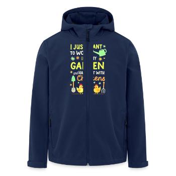 t shirt garten hühner - Recycelte Männer Softshell-Jacke von Stanley/Stella - Navy - Vorne - AI Model Male 185 light (185cm)