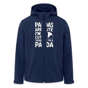 Panda Bear Panda Animal Pandas - Men’s Recycled Softshell Jacket by Stanley/Stella - navy - Front - AI Model Male 185 light (185cm)