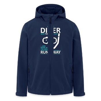 Scuba Diving Funny Scuba Diver - Men’s Recycled Softshell Jacket by Stanley/Stella - navy - Front - AI Model Male 185 light (185cm)