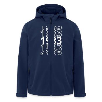 1983 1983 1983 - Veste softshell homme en polyester recyclé Stanley/Stella - marine - Devant - AI Model Male 185 light (185cm)