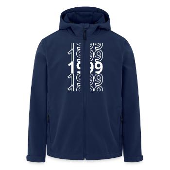 1999 1999 1999 - Men’s Recycled Softshell Jacket by Stanley/Stella - navy - Front - AI Model Male 185 light (185cm)