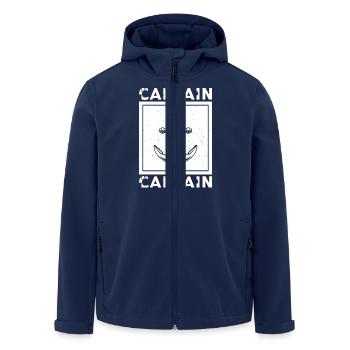 Captain Ship Anchor Anchor North Sea Saying Gift - Men’s Recycled Softshell Jacket by Stanley/Stella - navy - Front - AI Model Male 185 light (185cm)