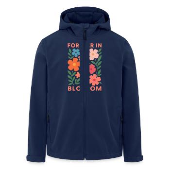 FOREVER IN BLOSSOM - Recycelte Männer Softshell-Jacke von Stanley/Stella - Navy - Vorne - AI Model Male 185 light (185cm)
