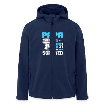 Si papa ne peut pas le réparer, nous sommes tous - Veste softshell homme en polyester recyclé Stanley/Stella - marine - Devant - AI Model Male 185 light (185cm)