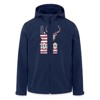 Idaho United States Vintage USA Souvenir - Men’s Recycled Softshell Jacket by Stanley/Stella - navy - Front - AI Model Male 185 light (185cm)