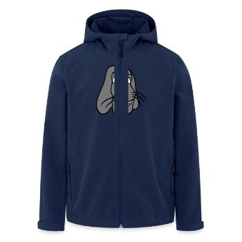 Lapin Lapin Drôle Visage Grimace Sourire - Veste softshell homme en polyester recyclé Stanley/Stella - marine - Devant - AI Model Male 185 light (185cm)