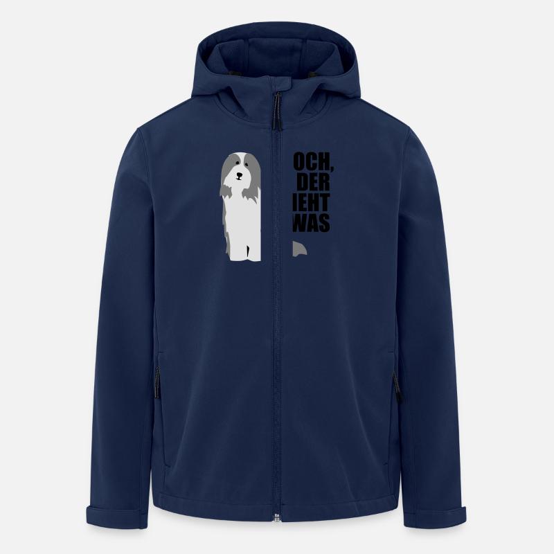 Bearded Collie - Recycelte Männer Softshell-Jacke von Stanley/Stella - Navy