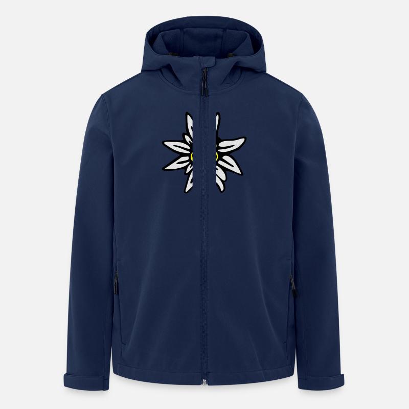 Edelweiss - Recycelte Männer Softshell-Jacke von Stanley/Stella - Navy