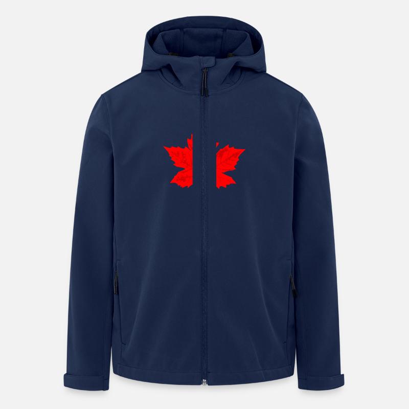 Canada - Kanada - Maple Leaf - Ahornblatt - Recycelte Männer Softshell-Jacke von Stanley/Stella - Navy