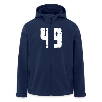 49 Nombre Vintage - Veste softshell homme en polyester recyclé Stanley/Stella - marine - Devant - AI Model Male 185 light (185cm)