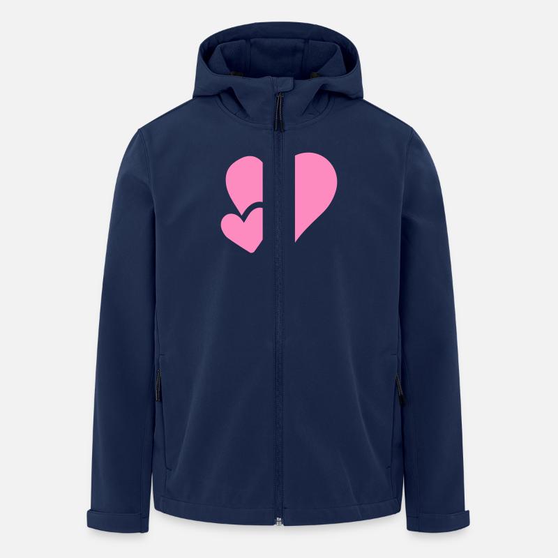 herzen - Recycelte Männer Softshell-Jacke von Stanley/Stella - Navy