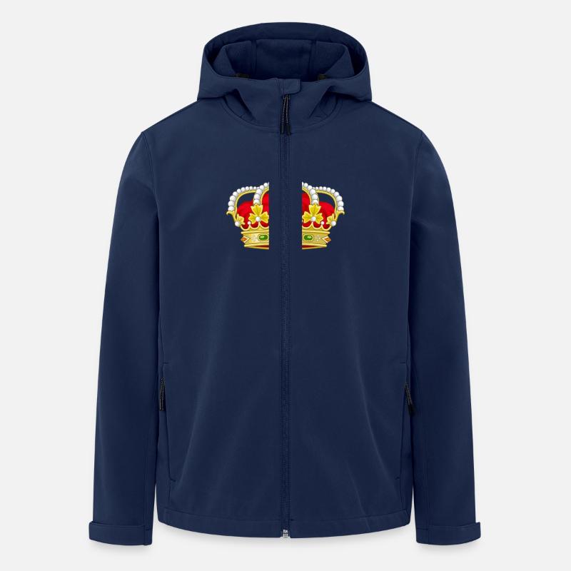 royal crown heraldry king - Veste softshell homme en polyester recyclé Stanley/Stella - marine