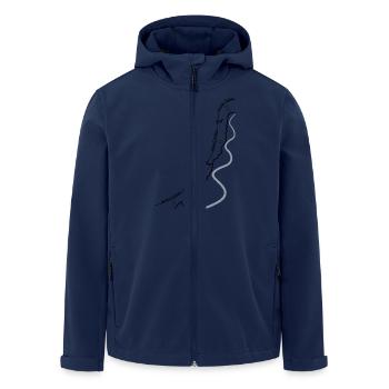 Skilift - Recycelte Männer Softshell-Jacke von Stanley/Stella - Navy - Vorne - AI Model Male 185 light (185cm)