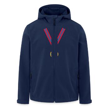 gold_medaille_no_flag3_clr - Recycelte Männer Softshell-Jacke von Stanley/Stella - Navy - Vorne - AI Model Male 185 light (185cm)