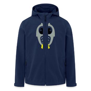 Süße Eule - Recycelte Männer Softshell-Jacke von Stanley/Stella - Navy - Vorne - AI Model Male 185 light (185cm)