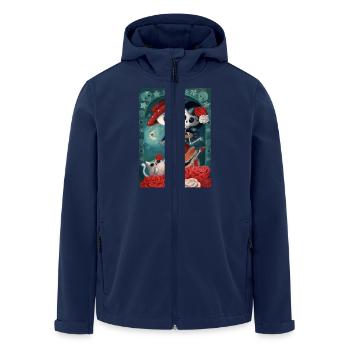 Weiß/Schwarz Dia de Los Muertos Lovers Handy & - Recycelte Männer Softshell-Jacke von Stanley/Stella - Navy - Vorne - AI Model Male 185 light (185cm)