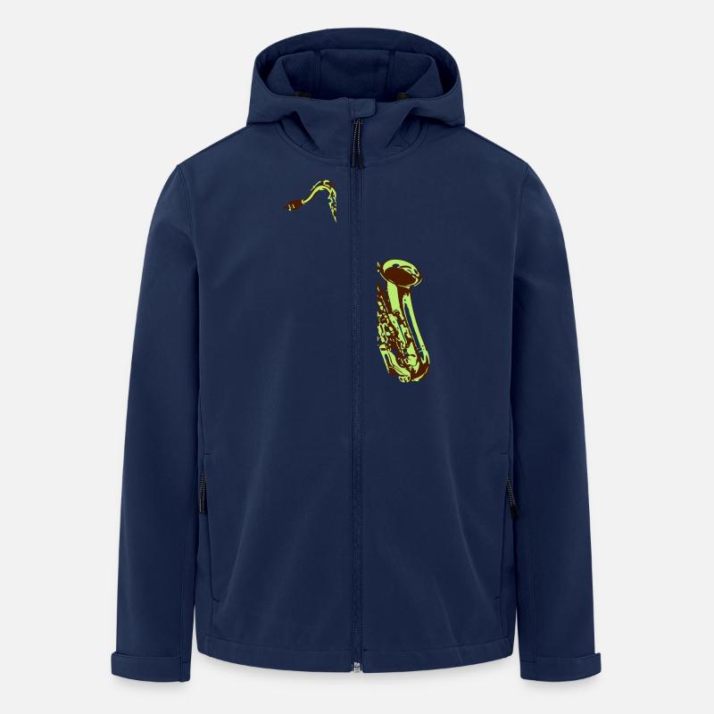 saxophone - Recycelte Männer Softshell-Jacke von Stanley/Stella - Navy