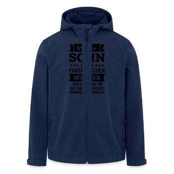 Sohn und super Mutter - Recycelte Männer Softshell-Jacke von Stanley/Stella - Navy - Vorne - AI Model Male 185 light (185cm)