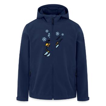 pinguin_ski_022011_d_3c - Recycelte Männer Softshell-Jacke von Stanley/Stella - Navy - Vorne - AI Model Male 185 light (185cm)