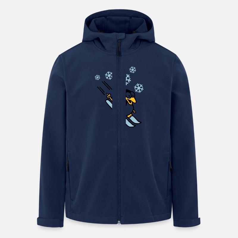 pinguin_ski_022011_h_3c - Veste softshell homme en polyester recyclé Stanley/Stella - marine