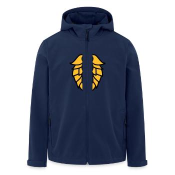 Hopfen Motiv/ Designer - Recycelte Männer Softshell-Jacke von Stanley/Stella - Navy - Vorne - AI Model Male 185 light (185cm)