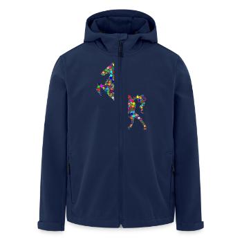 horse104 - Recycelte Männer Softshell-Jacke von Stanley/Stella - Navy - Vorne - AI Model Male 185 light (185cm)