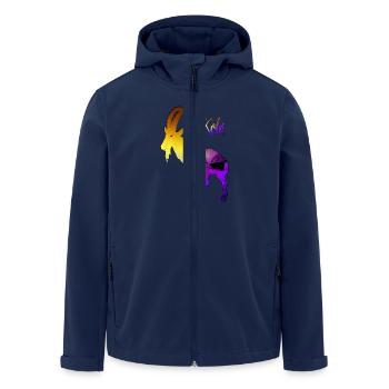Köln Geißbock Hennes - Recycelte Männer Softshell-Jacke von Stanley/Stella - Navy - Vorne - AI Model Male 185 light (185cm)