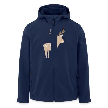 Hirsch - Recycelte Männer Softshell-Jacke von Stanley/Stella - Navy - Vorne - AI Model Male 185 light (185cm)