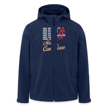Cane-Corso - Mein - Recycelte Männer Softshell-Jacke von Stanley/Stella - Navy - Vorne - AI Model Male 185 light (185cm)