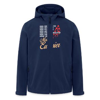 Eurasier - Mein - Recycelte Männer Softshell-Jacke von Stanley/Stella - Navy - Vorne - AI Model Male 185 light (185cm)