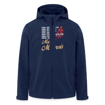 Malinois - Mein - Recycelte Männer Softshell-Jacke von Stanley/Stella - Navy - Vorne - AI Model Male 185 light (185cm)