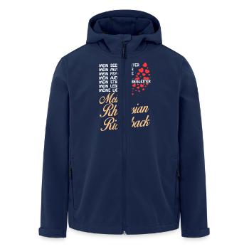 Rhodesian-Ridgeback- Mein - Recycelte Männer Softshell-Jacke von Stanley/Stella - Navy - Vorne - AI Model Male 185 light (185cm)