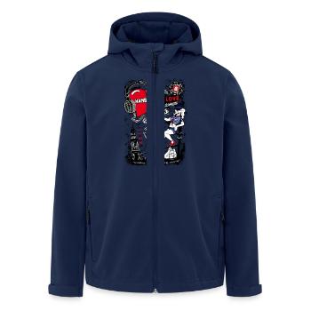 I Love Hamburg T-Shirt - Recycelte Männer Softshell-Jacke von Stanley/Stella - Navy - Vorne - AI Model Male 185 light (185cm)