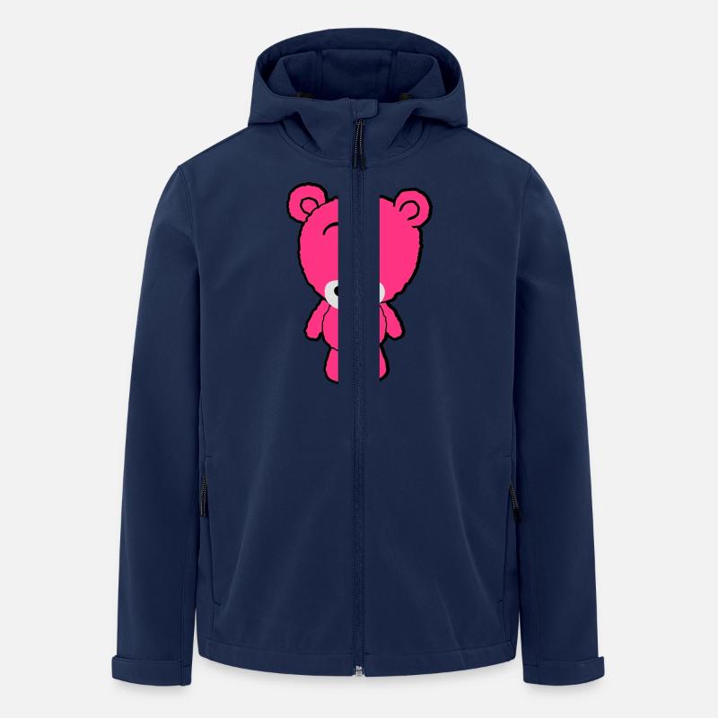 Cute Bear - Recycelte Männer Softshell-Jacke von Stanley/Stella - Navy