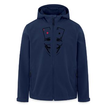 anonymous mask masque carte poker as1 - Veste softshell homme en polyester recyclé Stanley/Stella - marine - Devant - AI Model Male 185 light (185cm)