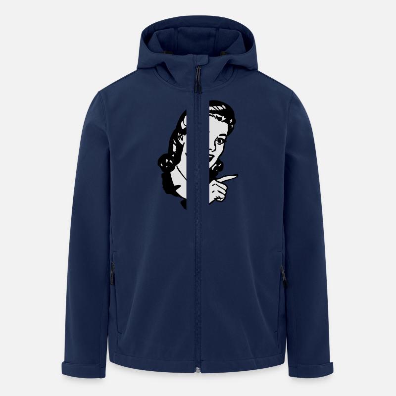 Frau Retro - Recycelte Männer Softshell-Jacke von Stanley/Stella - Navy