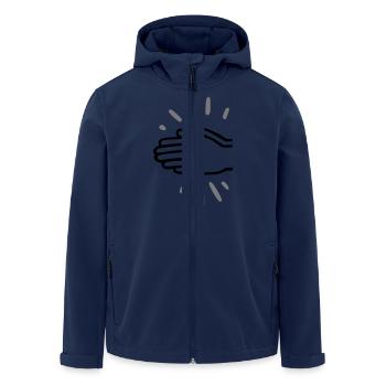 Klatschen - Recycelte Männer Softshell-Jacke von Stanley/Stella - Navy - Vorne - AI Model Male 185 light (185cm)