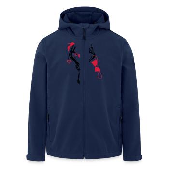 Wiesn Hirsch / / Junggesellenabschied - Recycelte Männer Softshell-Jacke von Stanley/Stella - Navy - Vorne - AI Model Male 185 light (185cm)