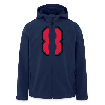 Zahl Acht - 8 - Recycelte Männer Softshell-Jacke von Stanley/Stella - Navy - Vorne - AI Model Male 185 light (185cm)