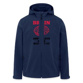 Cerveau - Veste softshell homme en polyester recyclé Stanley/Stella - marine - Devant - AI Model Male 185 light (185cm)