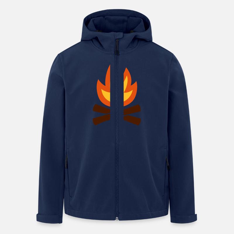 Lagerfeuer - Recycelte Männer Softshell-Jacke von Stanley/Stella - Navy