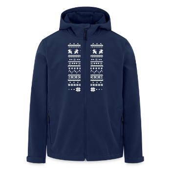 Weihnachten Rentiere - Recycelte Männer Softshell-Jacke von Stanley/Stella - Navy - Vorne - AI Model Male 185 light (185cm)