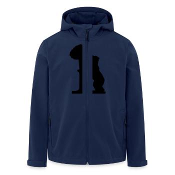 drawing silhouette bear and strawberry tree madrid - Men’s Recycled Softshell Jacket by Stanley/Stella - navy - Front - AI Model Male 185 light (185cm)