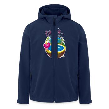 ANGAYA COCO ISLAND MAYOTTE - Veste softshell homme en polyester recyclé Stanley/Stella - marine - Devant - AI Model Male 185 light (185cm)