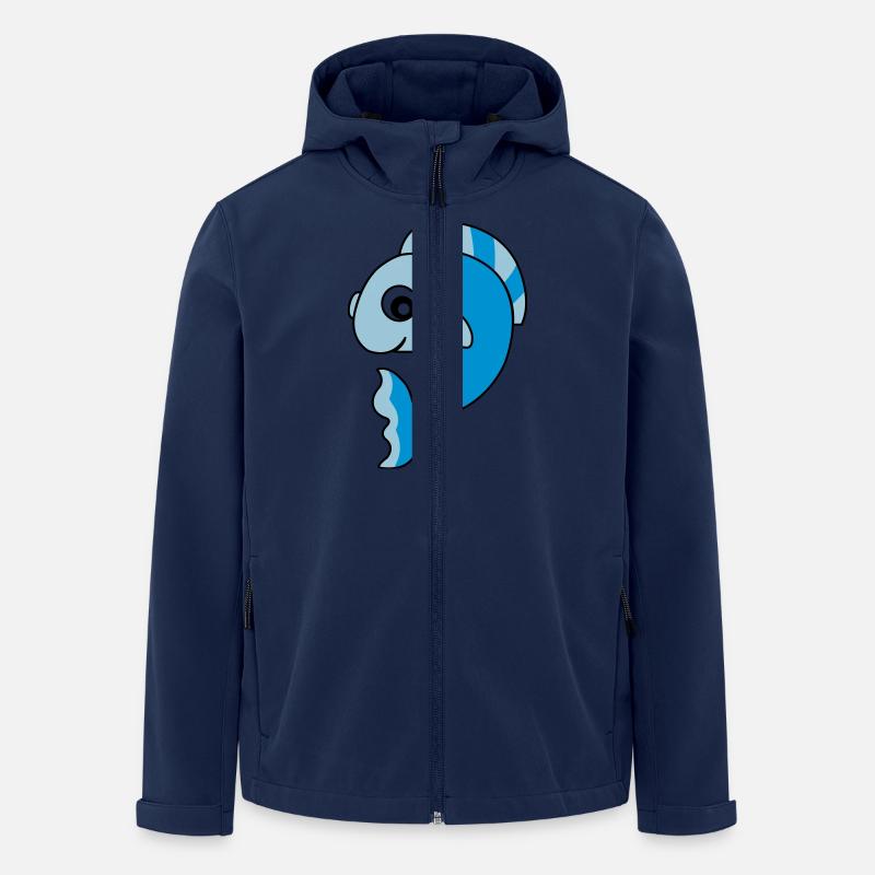 fisch_02 - Recycelte Männer Softshell-Jacke von Stanley/Stella - Navy